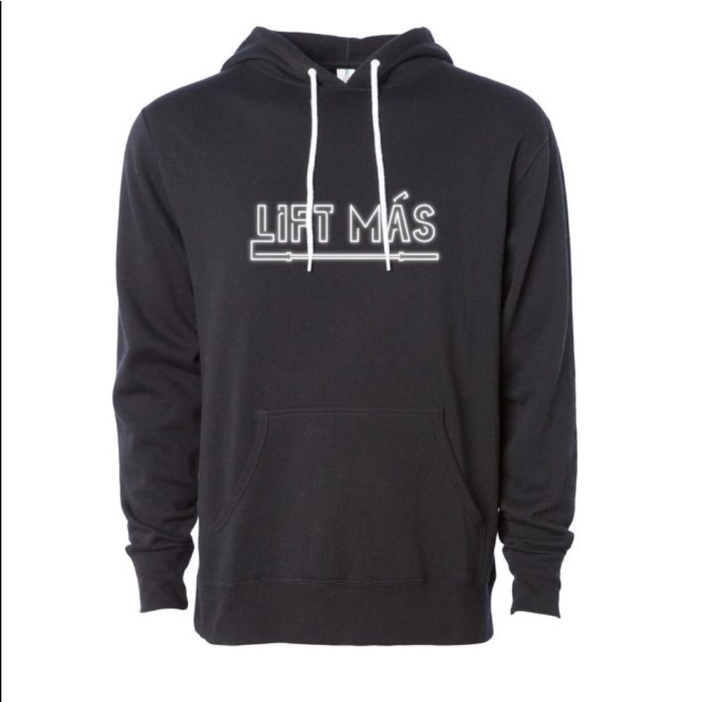 Lift Más Neon Light Hooded Sweatshirt in Black